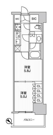 WORVE横浜伊勢佐木町の間取り画像