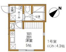 ハーミットクラブハウス横浜霞ヶ丘の間取り画像