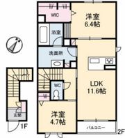 エスポワール戸坂山崎の間取り画像