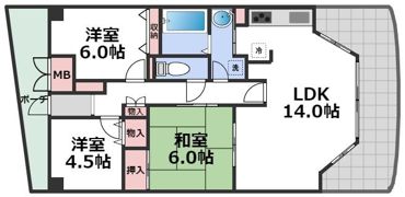 リーフ天王寺の間取り画像
