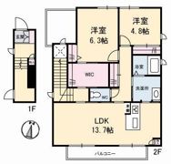 カーサ・ルナブルーの間取り画像