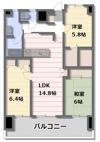 ロワールマンション東郷駅前の間取り画像