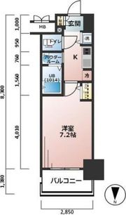 梅田ウエストレジデンスの間取り画像