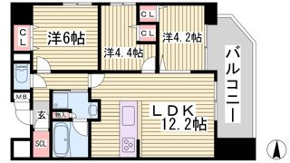 サムティグランツ神戸の間取り画像