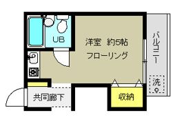 ハイツナナベの間取り画像