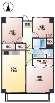 高井ハイツの間取り画像