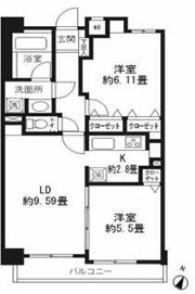 レジディア三軒茶屋Ⅱの間取り画像