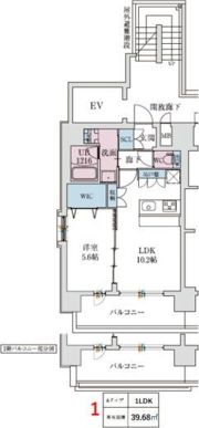 スプランディッド梅田WESTの間取り画像