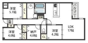 GRAND STEADY桜の町の間取り画像