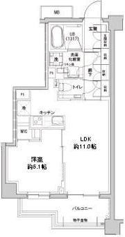 アトラスシティ千歳烏山グランスイート杜ノ棟の間取り画像