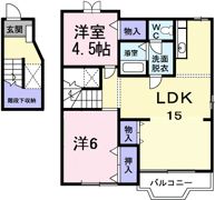 クレスト－ルK－Ⅱの間取り画像