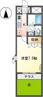 カーサフォンテーヌの間取り画像