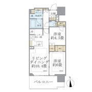 グランドシティタワー月島の間取り画像