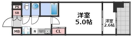 セレニテ難波グランデノールの間取り画像
