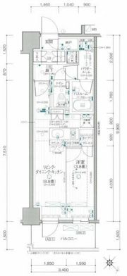 デュオステージ関内Ⅱの間取り画像