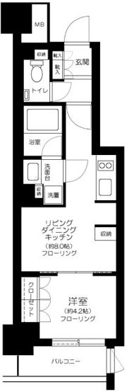 オープンレジデンシア麻布六本木の間取り画像