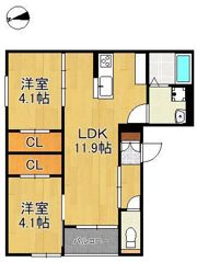 Delica城野の間取り画像