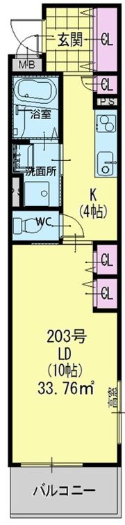 クリエオーレ諸福の間取り画像
