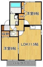 リビングタウンくりえいとA棟の間取り画像