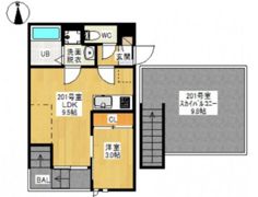 GRANDTIC 奥田の間取り画像
