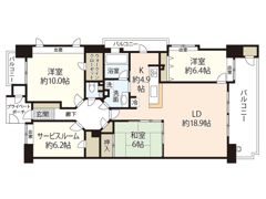 フローレンス上幟町グランドアーク（1402）の間取り画像