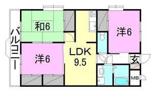 サンディッシュ久米の間取り画像