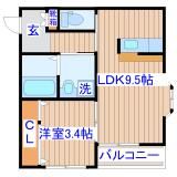 シャトルクレスト向山Aの間取り画像