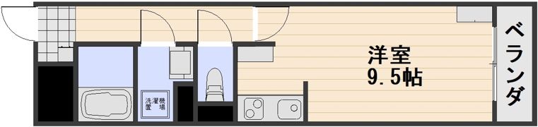 朝日プラザ岡山サウスフロント412号室の間取り画像