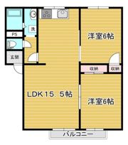 コーポサンフルの間取り画像