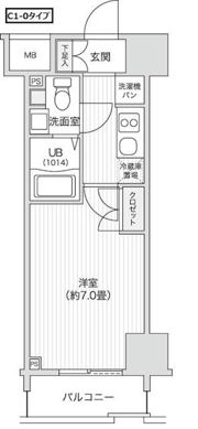 レジディア笹塚Ⅱの間取り画像