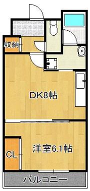 オークランドアサート木屋瀬の間取り画像