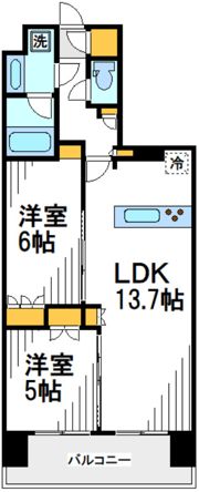 サンクレイドル平井の間取り画像