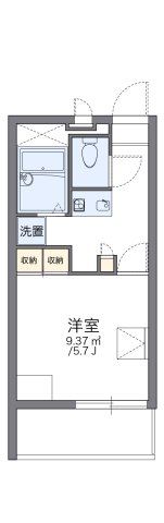レオパレスアルファヒルズの間取り画像