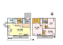 石井貸家 Bの間取り画像