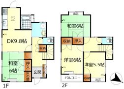 呉市阿賀北戸建の間取り画像