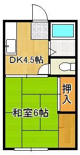 ヤングハイツ三郎丸の間取り画像