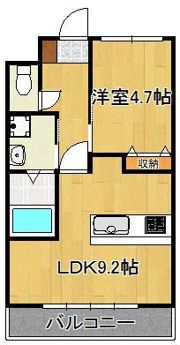 グランディール中間の間取り画像