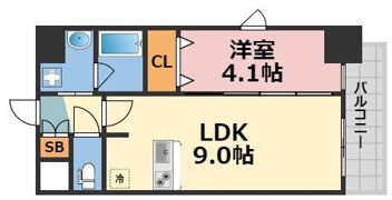 gm難波ウエストD.C.の間取り画像