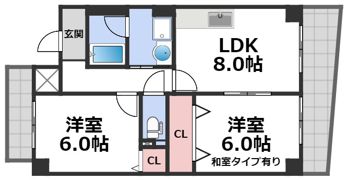 ヴォーヌング堂ヶ芝の間取り画像