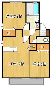 リビングタウン浅川A・B・Cの間取り画像