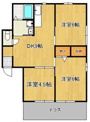 Alba tramonto茶屋の原II（アルバ・トラモント）の間取り画像