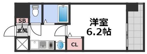 エステムコート四天王寺夕陽丘の間取り画像