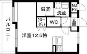 クィーンズ熊本駅前の間取り画像