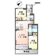 越谷市大字下間久里アパート新築工事（仮）の間取り画像