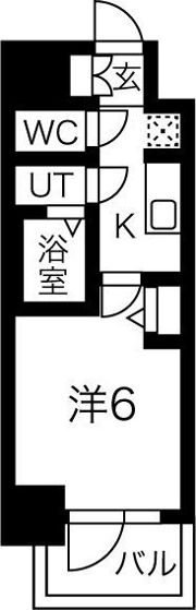 グランカリテ北梅田の間取り画像