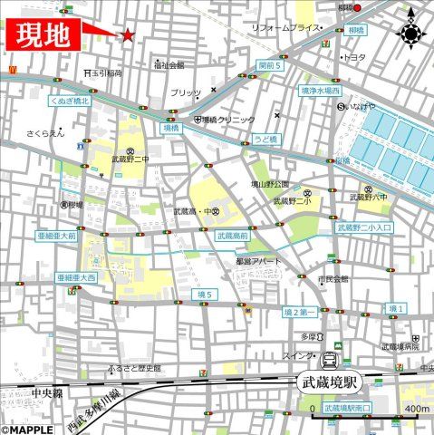 近くに施設あり