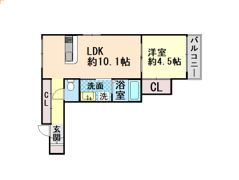 T-SQUARE摂津本山の間取り画像