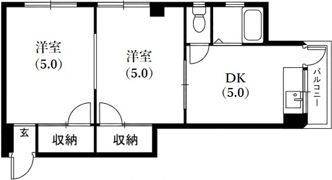 駒ヶ林シーサイドハイツの間取り画像