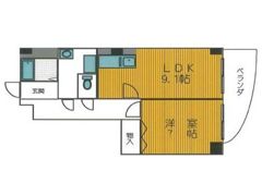 上杉第7ビル西古松の間取り画像