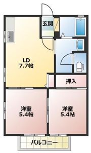 スターハイツ B棟の間取り画像